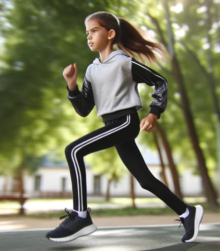 LUOUSE Girls' Leggings Full Length Comfy Pants Trousers 4-13 Years2