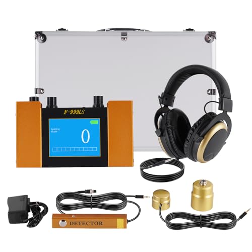 Underground Water Leak Detector Water Leak Detection Device Water Pipe Leak Detector with Digital Display & Adjustable 4 Gears Frequency for Pool Pipe, Fire Pipe, Floor Heating Pipe