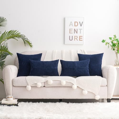 HWY 50 Navy Blue Decorative Throw Pillow Covers 16x16 Inch Pack of 2 by HWY 50 - Used condition - Image 5