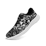 Mens Spikeless Golf Shoes with Auto Vent Sole,Waterproof Slip-Resistant Gothic Punk Rock Style Fashion Golf Shoes for Women