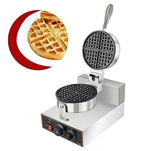 Commercial Waffle Maker 110v Electric Egg Cake Oven Puff Bread Maker Stainless Steel Adjustable Temperature Waffle Bake Machine