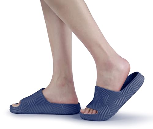 Image of Weweya Slides for Women and Men - Bathroom Shower Shoes - Non Slip House Slippers - Lightweight Beach Sandals