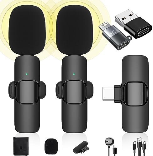 Microfono Lavalier Wireless DDKJ - Per IPhone, Android, PC, Con Riduzione Rumore, Ideale Per Video E Podcast - Foto 9