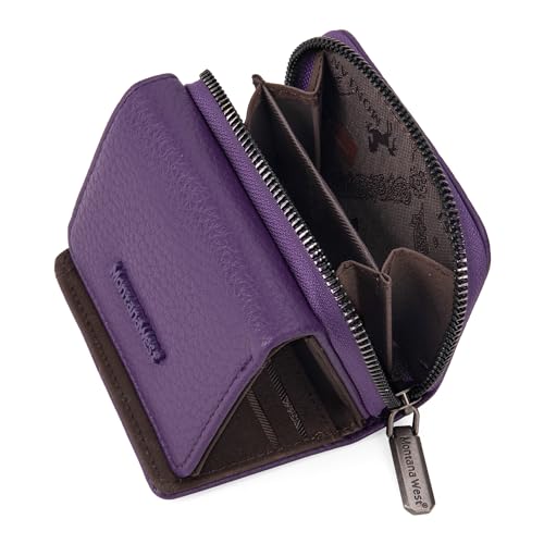 Image of Montana West Women's Wallet Trifold Small Wallets Ladies RFID Blocking Wallet with Zipper Coin Pocket