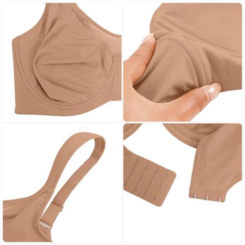 Image of ProKloud Minimizer Bras for Women Full Coverage Unlined Plus Size Supportive Underwire Bras for Everyday