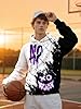 wangstar Mens Graphic Hoodies Pullover Cool Designer Hoodies for Men for Gen Z Cool Anime Funny Sweatshirts, Jh Purple Black Graffiti, XXL-3XL #1