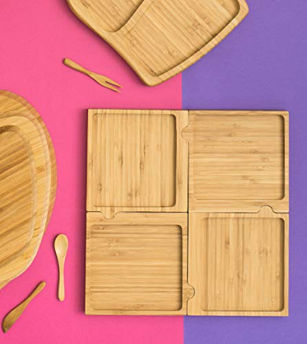 Petisqueira de Bambu Quadrado Desmontável - Oikos