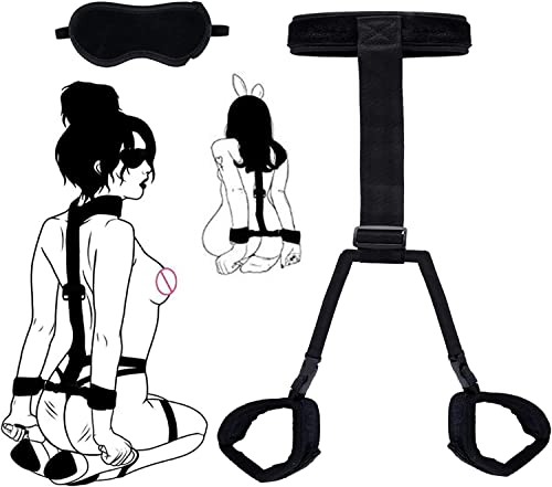 MEYDLL Kits de Bondage con Collar Sexual para Adultos Esposas Máscaras Kit BDSM Juguetes Sexuales, Restricción y Bondage, Juguetes Sexuales para Parejas