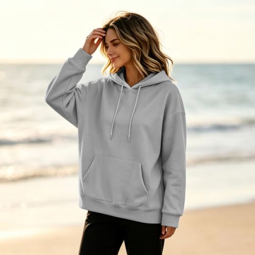 Men's Sweatshirts and Hoodies Hooded Basic Cute Solid Fleece Hoodie - image 6