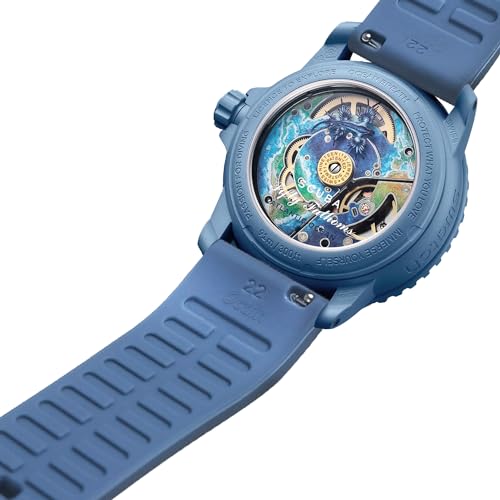 Image of 22 MM Watch Strap Replacement for Blancpain X Swatch with Hex Spanner Quick Release Silicone Watch Band Compatible with Bioceramic SCUBA Fifty Fathoms