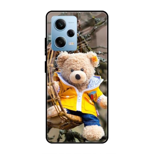 Image of SmashItUp Teddy | Cartoons Designer Printed TPU Metal Case Mobile Back Cover for Redmi Note 12 Pro 5G