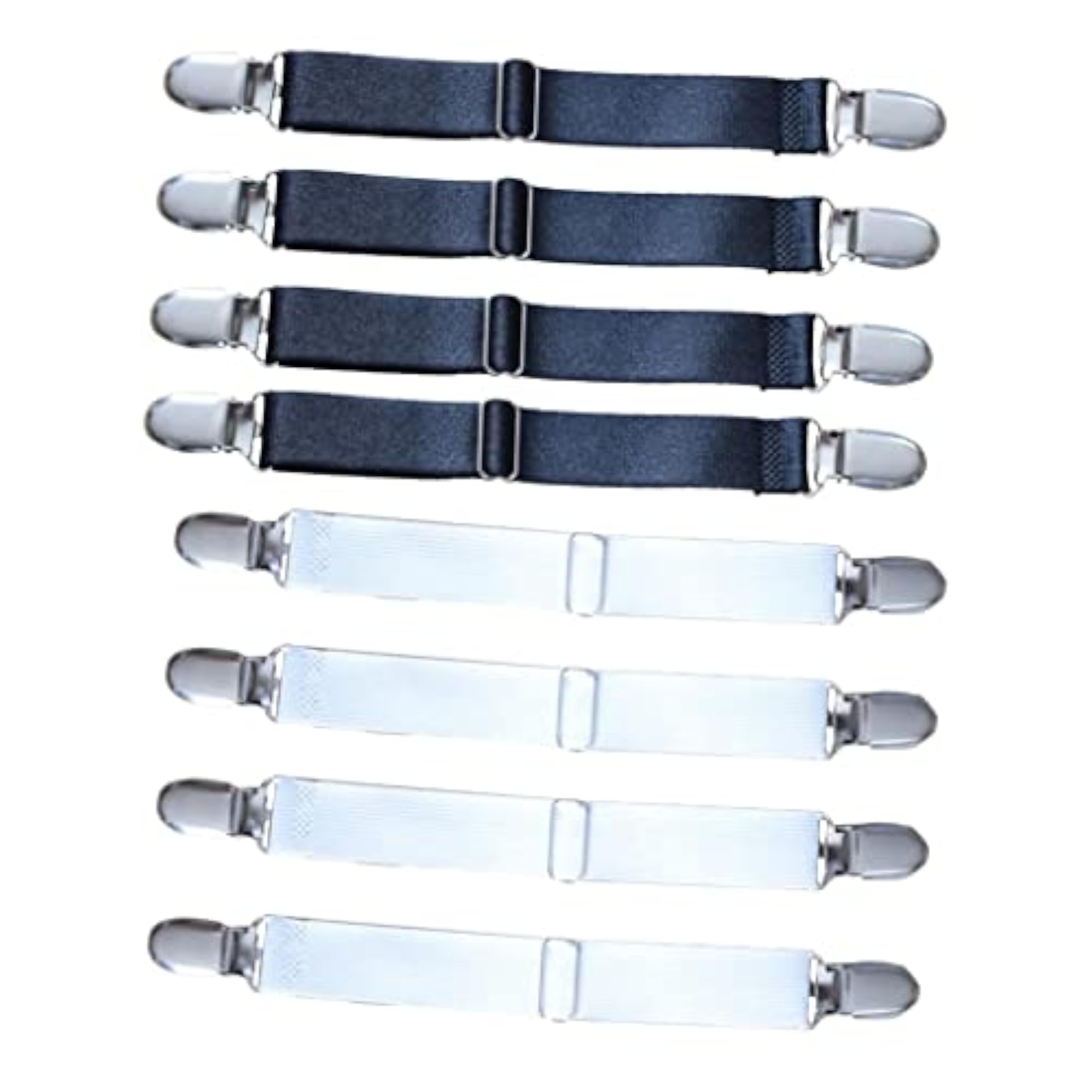 8 Bed Sheet Grippers Suspenders Fastener Clips