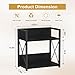 Giikin Countertop Organizer, 2 Tier Coffee Station Organizer for Desktop, Wood Counter Shelf Spice Rack for Kitchen (Black, M)