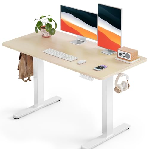 Amazon | ErGear 電動 昇降デスク 一枚板 スタンディングデスク 幅