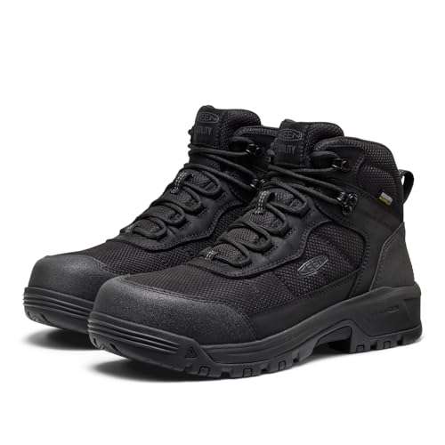 Image of KEEN Utility Men's Skokie Hiker Style Mid Height Composite Toe 90 Degree Waterproof Work Boots