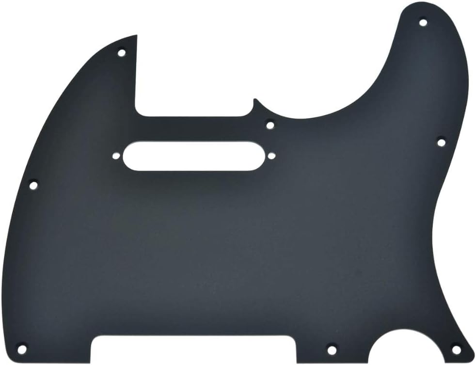 KAISH Matte Aluminium Tele Style Pickguard Metal Anodized TL Pick Guard Scratch Plate for American/Mexican Telecaster Matte Black