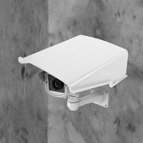 Generic 2Pcs Security Camera Sun Rain Cover Shield Cover Shield for Surveillances Camera Protective Roof for Dome/Bullet Outdoor Camera, 27.00X26.50X9.50CM, White