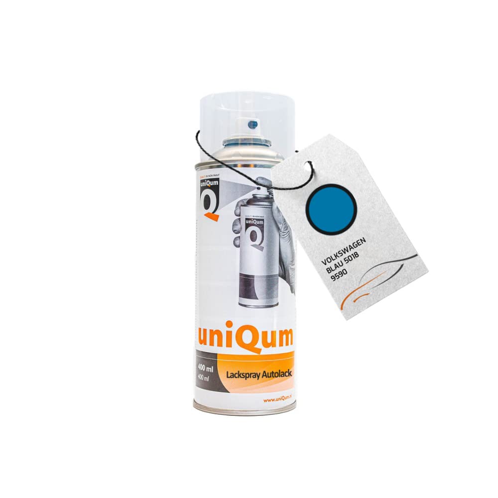 uniQum Autolack Spraydose fürs Auto für VOLKSWAGEN BLAU 5018 9590 Autolack Reparatur 400 ml