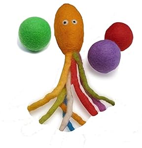 Earthtone Solutions Filz Katzenspielzeug mit Krakenfisch und Bällen