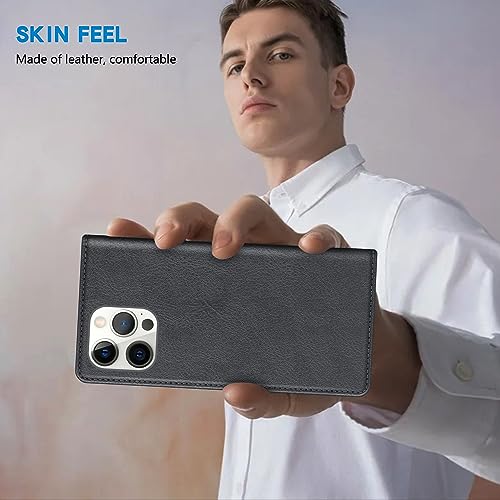 Image of ZZXX for iPhone 13 Pro Max Wallet Case Strong Magnetic 6.7 inch,Grey