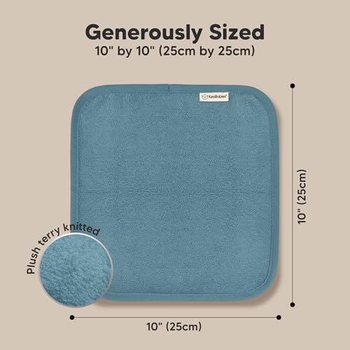 Image of 6-Pack Baby Washcloths - Soft Absorbent Viscose from Bamboo Washcloths for Face, Body, Baby Towels for Newborn, Kids, Toddlers, Infant, Gentle on Sensitive Skin, 10x10 Reusable Face Towels (Depths)