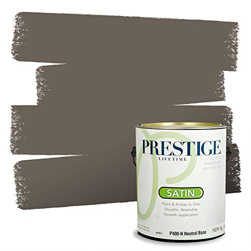 PRESTIGE Exterior Paint and Primer in One, Dark Woods, Satin, 1 Gallon