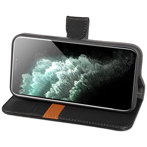 Fermoir magnétique coque iPhone 11 Pro portefeuille noir