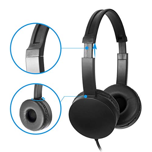 Kaysent School Headphones For Classroom Students - (Khpc-12B) 12 Packs Black Color Kids' Headphones For School, Library, Computers, Children And Adult(No Microphone) #TOP2