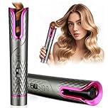 Flintronic Automatic Hair Curler, Portable Cordless Curling Iron, Ceramic Professional Hair Curler with USB Charging, 4 Temps & Timers, Anti-Scald, Tangle-Free, for Home/Travel Use