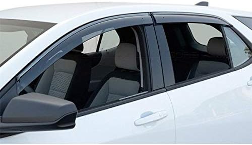 WellVisors Window Visors Wind Deflectors Compatible with Chevrolet Chevy Equinox 2018-2024 with Chrome Trim Rain Guards 3-847CH020