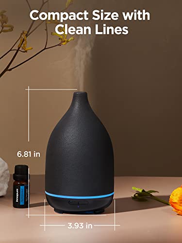 Innogear Oil Diffuser, 150Ml Handcrafted Ceramic Diffuser For Essential Oils Aromatherapy Diffuser Ultrasonic Cool Mist Humidifier With 2 Mist Modes Waterless Auto Off For Room Office, Ceramic Black #TOP1