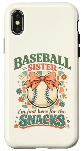 ���g�� �싅 Sister I'M Just Here For The Snacks �\�t�g�{�[�� �X�}�z�P�[�X iPhone X/XS �p