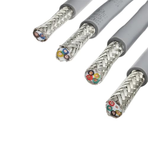 Cable de tierra anillo doble 13AWG para remolque con blindaje flexible gris 4