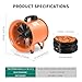 YITAHOME Exhaust Fan 12 Inch, Utility Blower Extractor Fan High Velocity, Portable Ventilation Fan with 16FT Ventilator Duct Hose for Industrial, Paint Booth