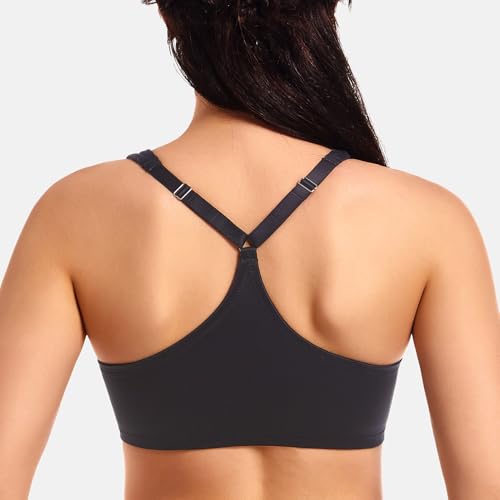 MELENECA Women's Racerback Front Closure Bras Plunge Unlined Full Coverage Seamless Underwire Bra3