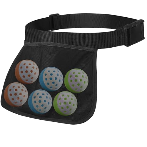 Sac banane de tennis grande capacité pour stocker 6 balles de pickleball sans gêne