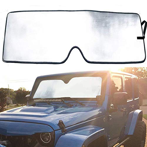 Bentolin Windshield Sunshade Sun Shade Compatible for 2007-2017 Jeep Wrangler JK