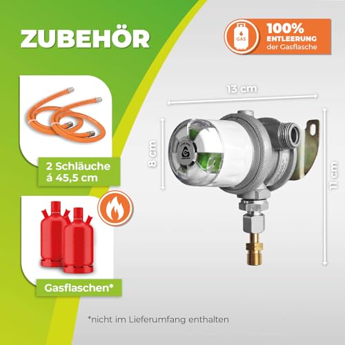 Bio Green Zwei-Flaschen-Anlage Multimatic zum automatischen Umschalten von 2 Gasflaschen, bis 50 mbar, für 3, 5, 11 kg Flaschen