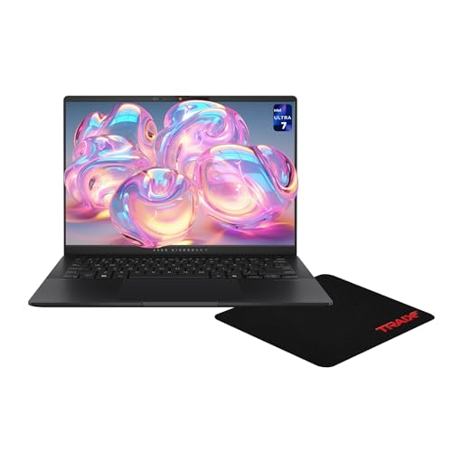 Image of ASUS Vivobook S14 Copilot+ Laptop, Intel Ultra 7-258V, 32 GB LPDDR5X RAM, 4 TB PCIe SSD, 14 inch WUXGA (1920x1200) OLED Display, Intel Arc Graphics, RGB Backlit Keyboard, W11 Home, Black + Traix Mousepad