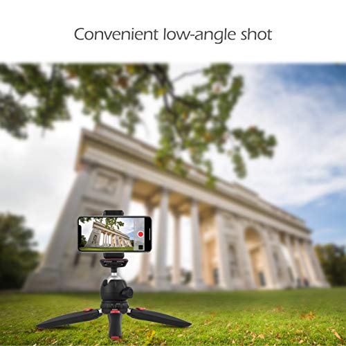Polarduck Mini Trepied, Trepied Smartphone, Trepied Appareil Photo, Trepied Telephone pour iPhone/Samsung/GoPro/, Tête pivotante à 360 & Jambes Extensibles, Support de Téléphone et Adaptateur Gopro - Image 8