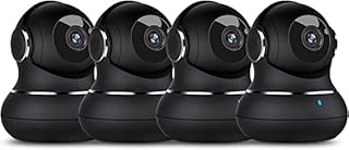 Little elf Camera 4 Pack, Indoor Security Camera 360° Motion Tracking, Pet Camera with IR Night Vision, 2-Way Audio, 1080P WiFi Camera for Baby/Nanny, Indoor Camera Wireless Work with Alexa