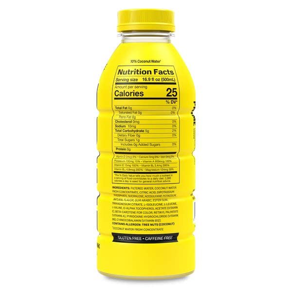 Bebida deportiva Prime Hydration Drink «Lemonada» con sabor natural, 10
