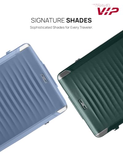 Image of VIP Shockedge Large Polycarbonate Hard Case 8-Wheel Trolley Bag, Green