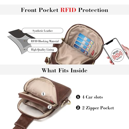 Image of Sling Bag for Women Cross Body Small Bag Anti Theft Phone Purse Touchscreen Travel Gifts for Woman