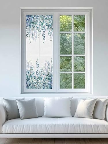 Película de privacidad para ventana azul 17.7"x39" miniatura 3