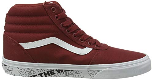 Vans Vans Men's Hi-Top Trainers, Red Rosewood White We9, 7.5