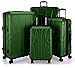 Produktbild Suitline  4er Set aus Handgepäck, mittelgroßer Koffer, großer Hartschalen-Koffer, übergroßer Reisekoffer Trolley Rollkoffer, TSA, 100% ABS Matt, Grün