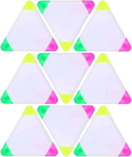 TOYANDONA 9 rotuladores de pétalos con forma de triángulo, acuarela, rotulador 3 en 1, punta de cincel, rotulador para niños, dibujo, pintura, para