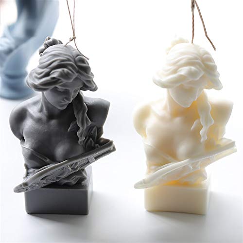 YZDKJ Kerzenform 3D 15cm Alte griechische Statue Silikonform Kunst Göttin Anzug – Bild 5