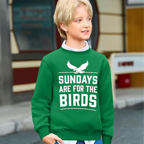 Image of Boys Girls Football Sweatshirt Vintage Bird Graphic Pullover Tops 5-14Y